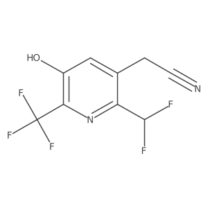 2-(Difluoromethyl)-5-hydroxy-6-(trifluoromethyl)pyridine-3-acetonitrile Structure