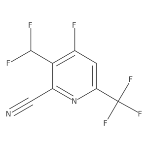 3-(Difluoromethyl)-4-fluoro-6-(trifluoromethyl)picolinonitrile Structure