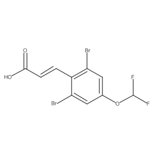 3-(2,6-Dibromo-4-(difluoromethoxy)phenyl)acrylic acid Structure