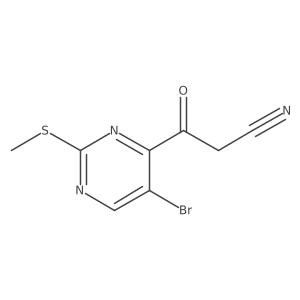 4-Pyrimidinepropanenitrile, 5-bromo-2-(methylthio)-I(2)-oxo-结构式