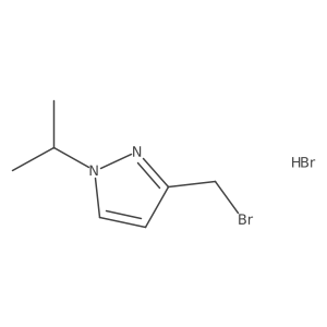 3-(Bromomethyl)-1-isopropyl-1H-pyrazole hydrobromide Structure