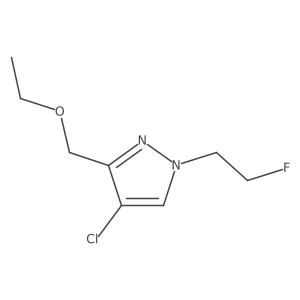 4-chloro-3-(ethoxymethyl)-1-(2-fluoroethyl)-1H-pyrazole Structure