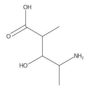 4-Amino-2,4,5-trideoxy-2-methyl-D-arabinonic acid结构式