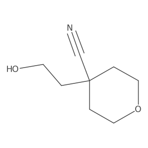 4-(2-Hydroxyethyl)oxane-4-carbonitrile结构式