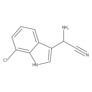 2-Amino-2-(7-chloro-1H-indol-3-yl)acetonitrile结构式