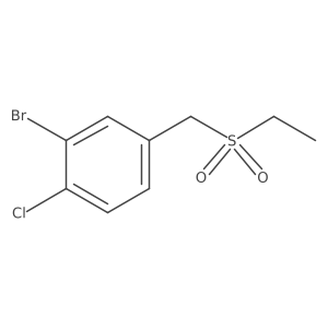 2-Bromo-1-chloro-4-((ethylsulfonyl)methyl)benzene结构式