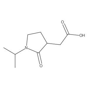 2-[2-Oxo-1-(propan-2-yl)pyrrolidin-3-yl]acetic acid结构式