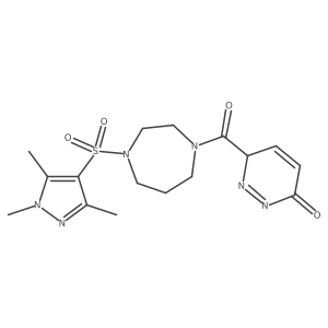 3-[4-(1,3,5-trimethylpyrazol-4-yl)sulfonyl-1,4-diazepane-1-carbonyl]-3H-pyridazin-6-one结构式
