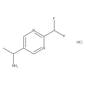 (R)-1-(2-(Difluoromethyl)pyrimidin-5-YL)ethan-1-amine hcl Structure