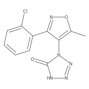 4-[3-(2-chlorophenyl)-5-methyl-1,2-oxazol-4-yl]-1H-tetrazol-5-one结构式
