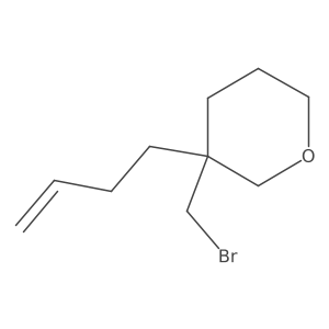 3-(Bromomethyl)-3-(but-3-en-1-yl)oxane结构式