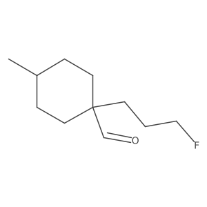 1-(3-Fluoropropyl)-4-methylcyclohexane-1-carbaldehyde结构式
