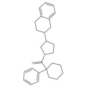 (3-(3,4-dihydroisoquinolin-2(1H)-yl)pyrrolidin-1-yl)(4-phenyltetrahydro-2H-pyran-4-yl)methanone Structure