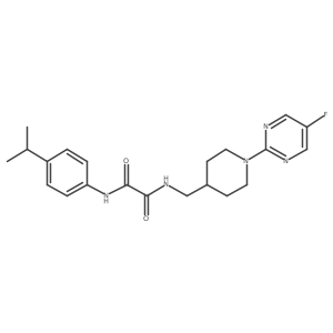 N1-((1-(5-fluoropyrimidin-2-yl)piperidin-4-yl)methyl)-N2-(4-isopropylphenyl)oxalamide结构式