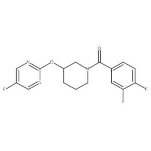 (3,4-Difluorophenyl)(3-((5-fluoropyrimidin-2-yl)oxy)piperidin-1-yl)methanone Structure
