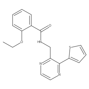 2-ethoxy-N-((3-(thiophen-2-yl)pyrazin-2-yl)methyl)benzamide Structure