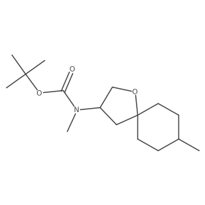 tert-Butyl N-methyl-N-{8-methyl-1-oxaspiro[4.5]decan-3-yl}carbamate结构式