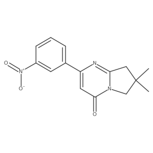 7,7-Dimethyl-2-(3-nitrophenyl)-4H,6H,7H,8H-pyrrolo[1,2-a]pyrimidin-4-one Structure