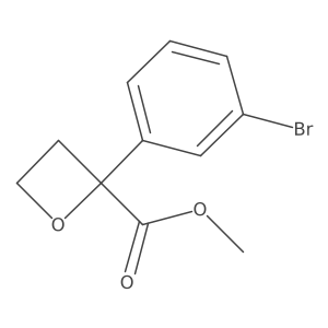Methyl 2-(3-bromophenyl)-2-oxetanecarboxylate结构式
