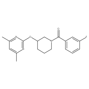 2-{[1-(3-Fluorobenzoyl)piperidin-3-yl]oxy}-4,6-dimethylpyrimidine Structure