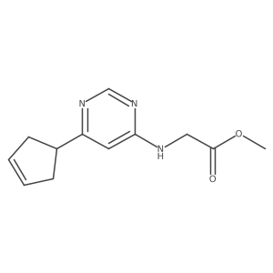 Methyl 2-{[6-(cyclopent-3-en-1-yl)pyrimidin-4-yl]amino}acetate Structure