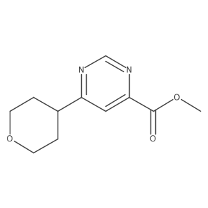 Methyl 6-(oxan-4-yl)pyrimidine-4-carboxylate Structure