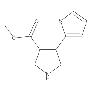 Methyl 4-(thiophen-2-yl)pyrrolidine-3-carboxylate Structure