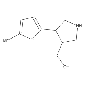 (4-(5-Bromofuran-2-yl)pyrrolidin-3-yl)methanol Structure