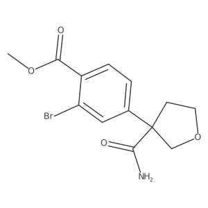 Methyl 2-bromo-4-(3-carbamoyltetrahydrofuran-3-yl)benzoate Structure