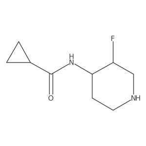 N-(3-fluoropiperidin-4-yl)cyclopropanecarboxamide结构式