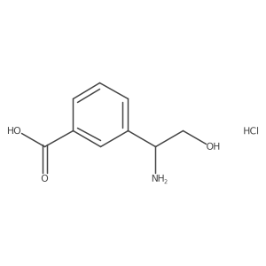 3-(1-Amino-2-hydroxyethyl)benzoic acid hydrochloride结构式