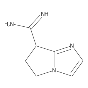 5H,6H,7H-pyrrolo[1,2-a]imidazole-7-carboximidamide结构式
