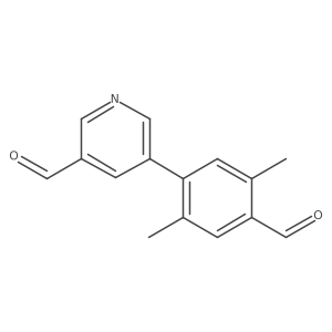 5-(4-Formyl-2,5-dimethylphenyl)pyridine-3-carbaldehyde结构式