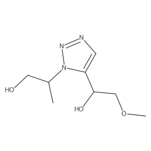 2-[5-(1-hydroxy-2-methoxyethyl)-1H-1,2,3-triazol-1-yl]propan-1-ol结构式