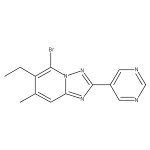 5-{5-Bromo-6-ethyl-7-methyl-[1,2,4]triazolo[1,5-a]pyridin-2-yl}pyrimidine结构式