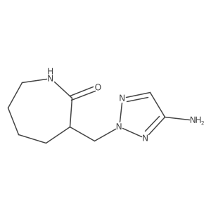3-[(4-amino-2H-1,2,3-triazol-2-yl)methyl]azepan-2-one结构式