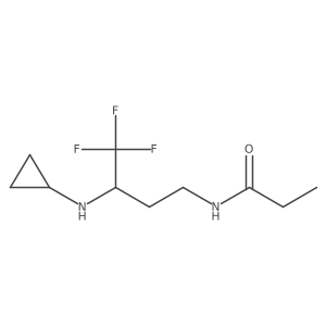N-[3-(cyclopropylamino)-4,4,4-trifluorobutyl]propanamide结构式