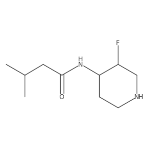 N-(3-fluoropiperidin-4-yl)-3-methylbutanamide结构式