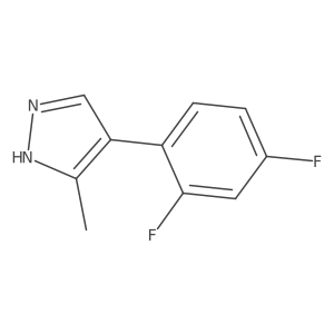 4-(2,4-difluorophenyl)-3-methyl-1H-pyrazole结构式