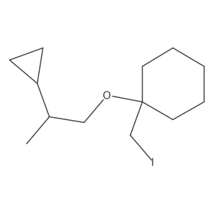 1-(2-Cyclopropylpropoxy)-1-(iodomethyl)cyclohexane结构式