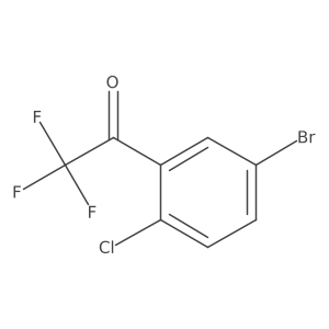 1-(5-Bromo-2-chlorophenyl)-2,2,2-trifluoroethan-1-one结构式