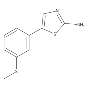 5-(3-(Methylthio)phenyl)thiazol-2-amine结构式