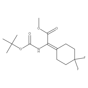 tert-Butoxycarbonylamino-(4,4-difluorocyclohexylidene)-acetic acid methyl ester Structure
