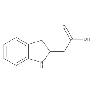 2-[(2S)-2,3-dihydro-1H-indol-2-yl]acetic acid结构式