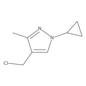 4-(chloromethyl)-1-cyclopropyl-3-methyl-1H-pyrazole Structure