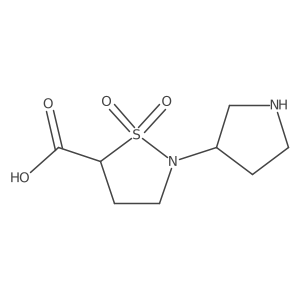 1,1-Dioxo-2-(pyrrolidin-3-yl)-1lambda6,2-thiazolidine-5-carboxylic acid Structure