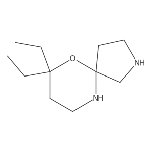 7,7-Diethyl-6-oxa-2,10-diazaspiro[4.5]decane结构式