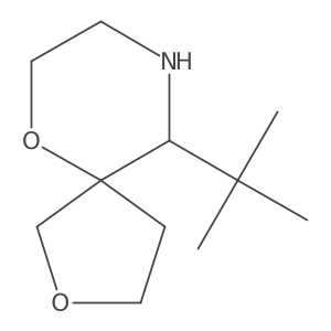 10-Tert-butyl-2,6-dioxa-9-azaspiro[4.5]decane结构式