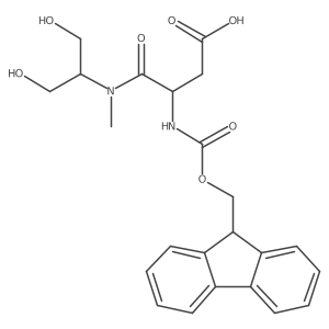3-[(1,3-dihydroxypropan-2-yl)(methyl)carbamoyl]-3-({[(9H-fluoren-9-yl)methoxy]carbonyl}amino)propanoic acid结构式