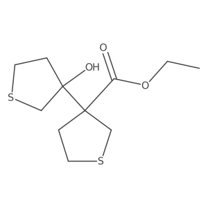 Ethyl 3-(3-hydroxythiolan-3-yl)thiolane-3-carboxylate Structure